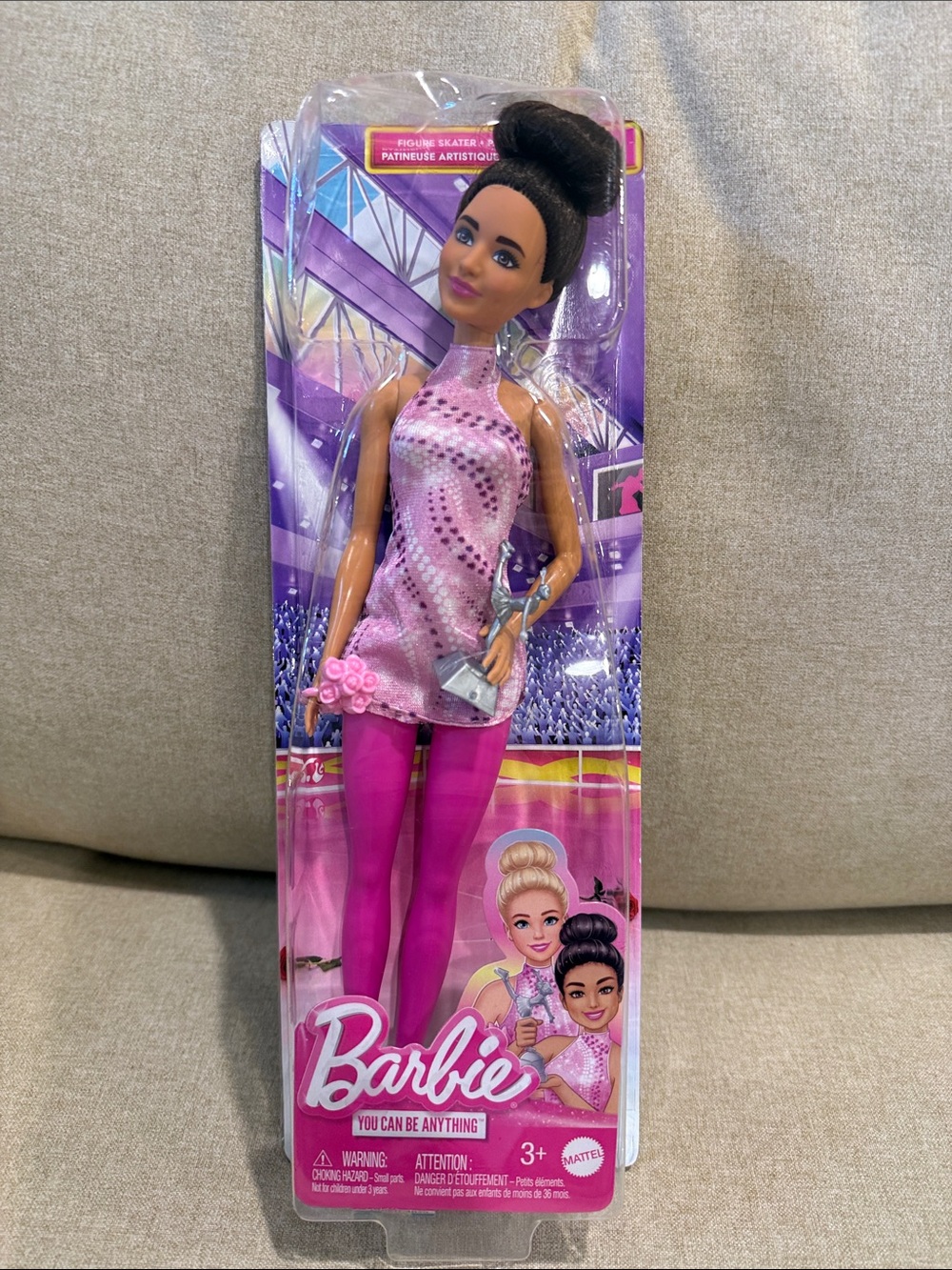NWT Barbie Careers Figure Skater Pink and Purple Figure Skater Doll
